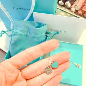 Tiffany & Company Mini Double Heart Tag NEW